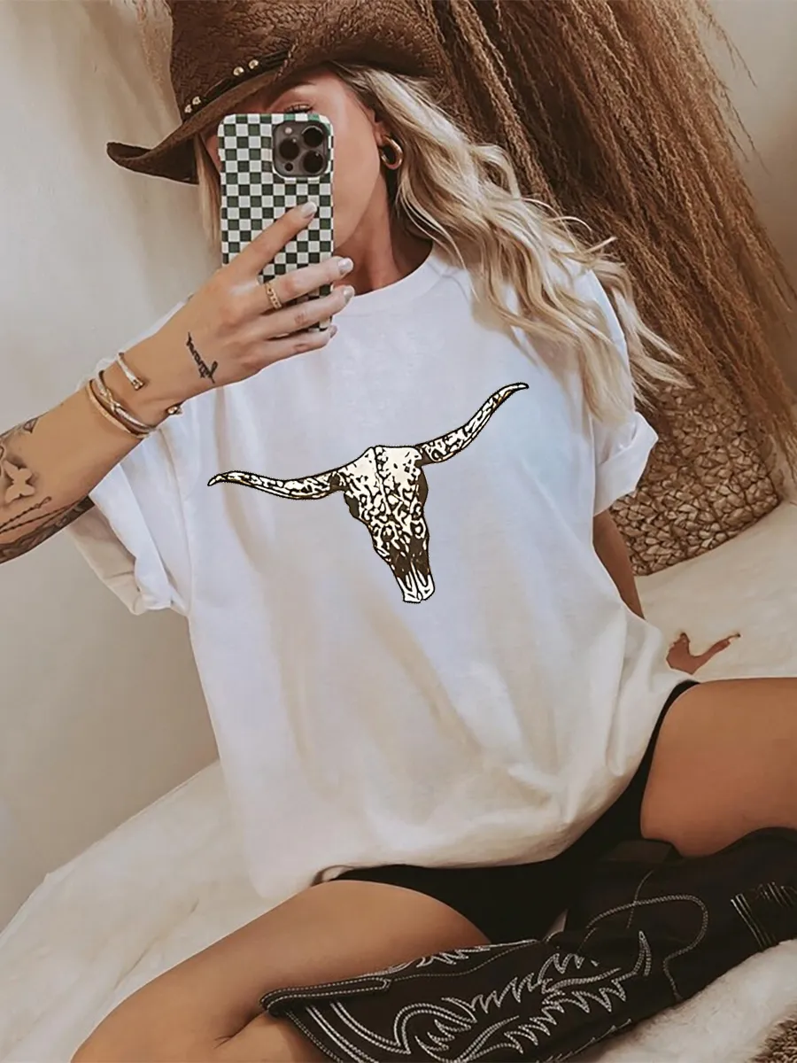 SKULL Bull Wild West Tee