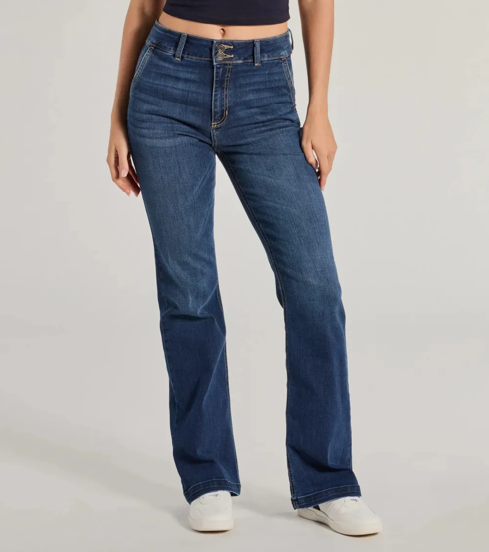 Effortless Staple High-Rise Bootcut Jeans