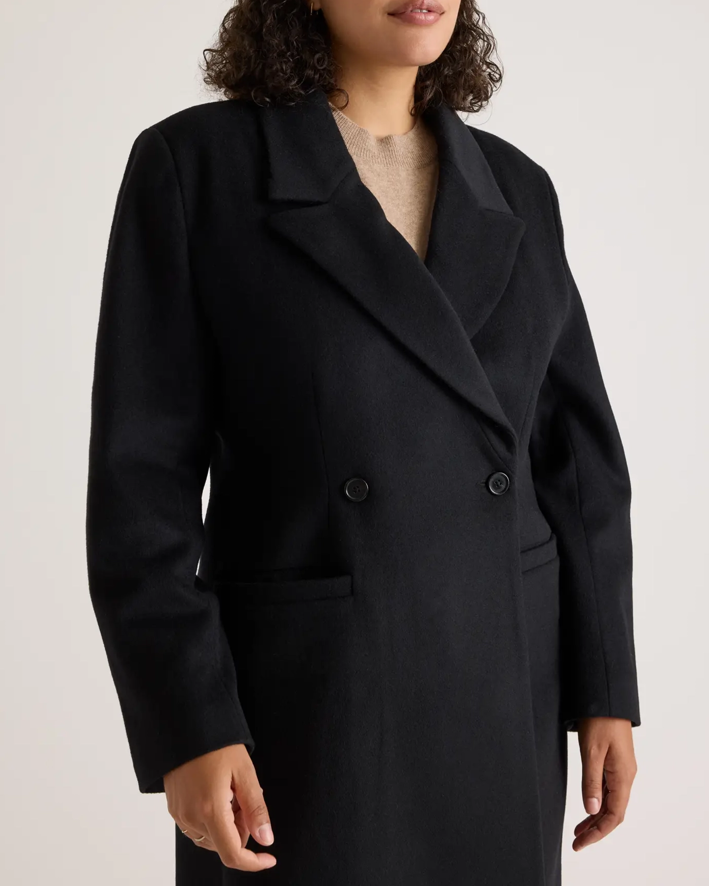 Slight Stretch Italian Wool Tailored Coat