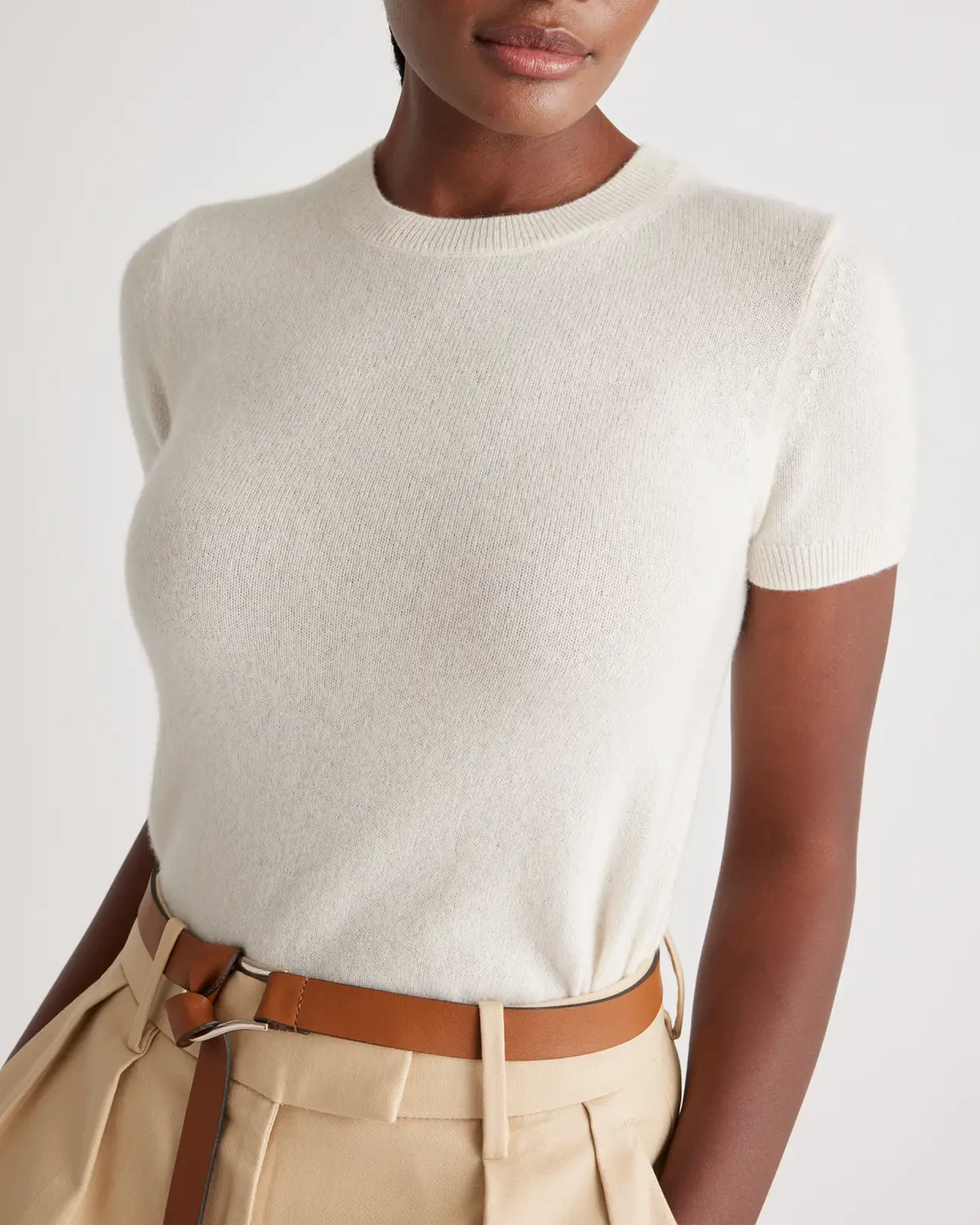 Short Sleeve Cashmere Tee