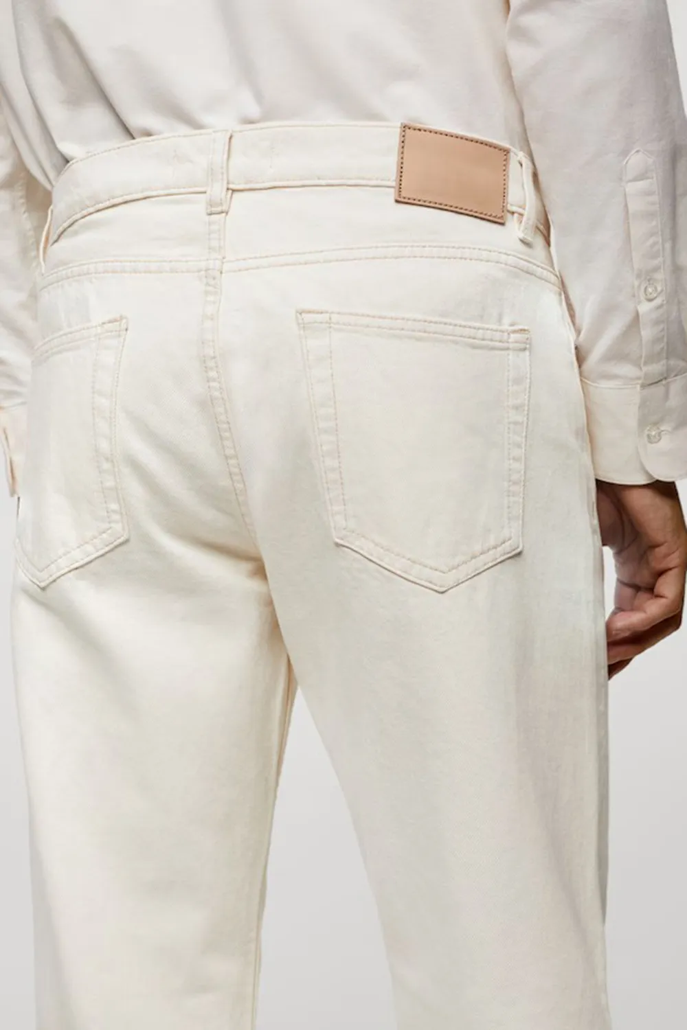 Zip And One Button Fastening Jeans