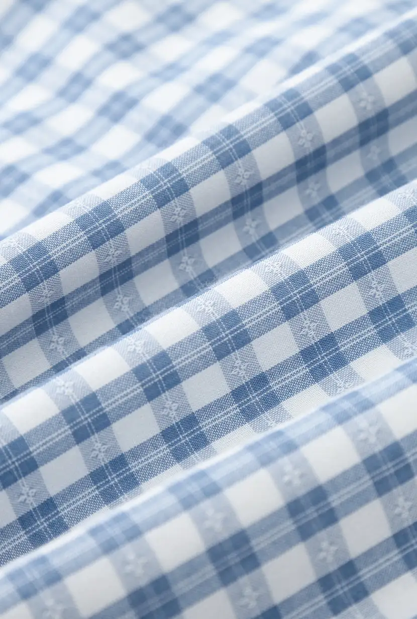 Earline Top - Blue Gingham