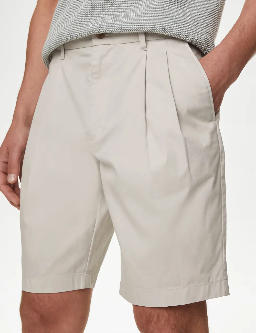 Super Lightweight Twin Pleat Chino Shorts