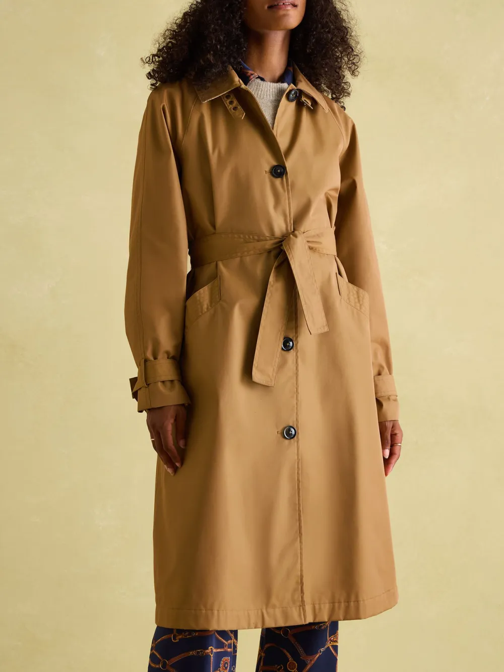 Daily Epwell Brown Waterproof Belted Trench Coat