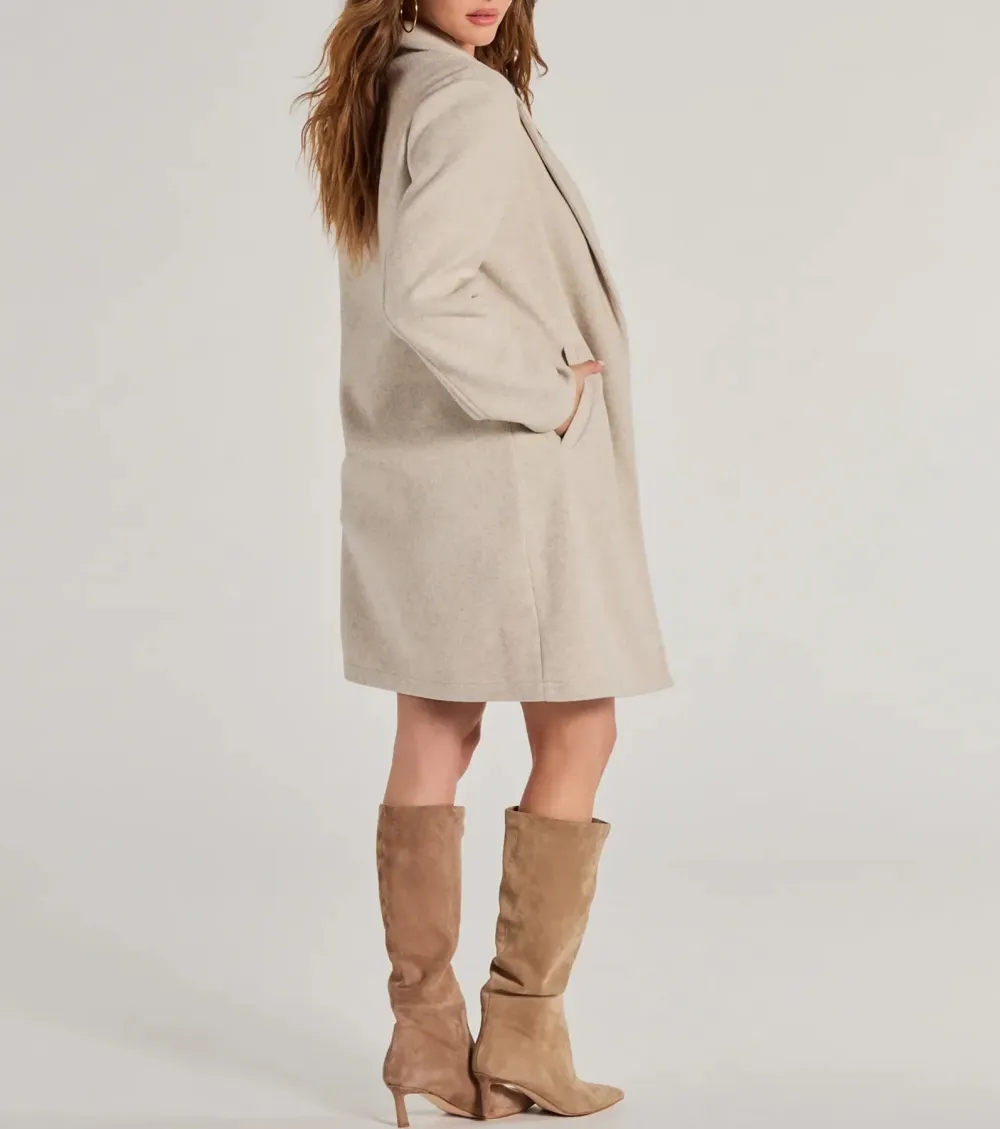 Perfect Chic Faux Wool Trench Coat