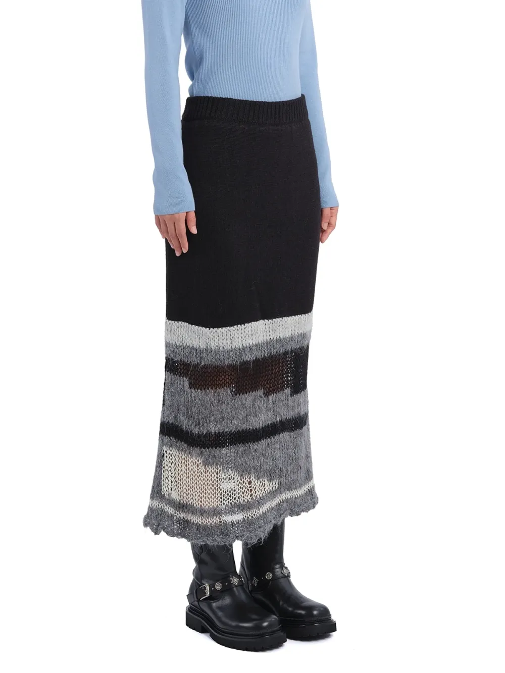 Mix Yarn Knit Skirt