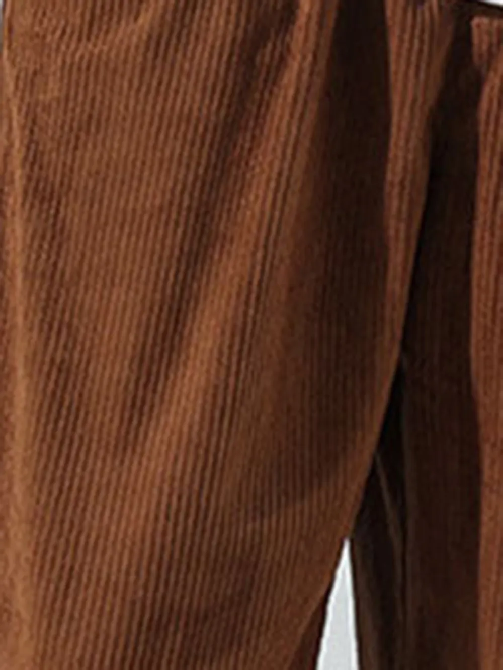 Elastic Waist Corduroy Pants