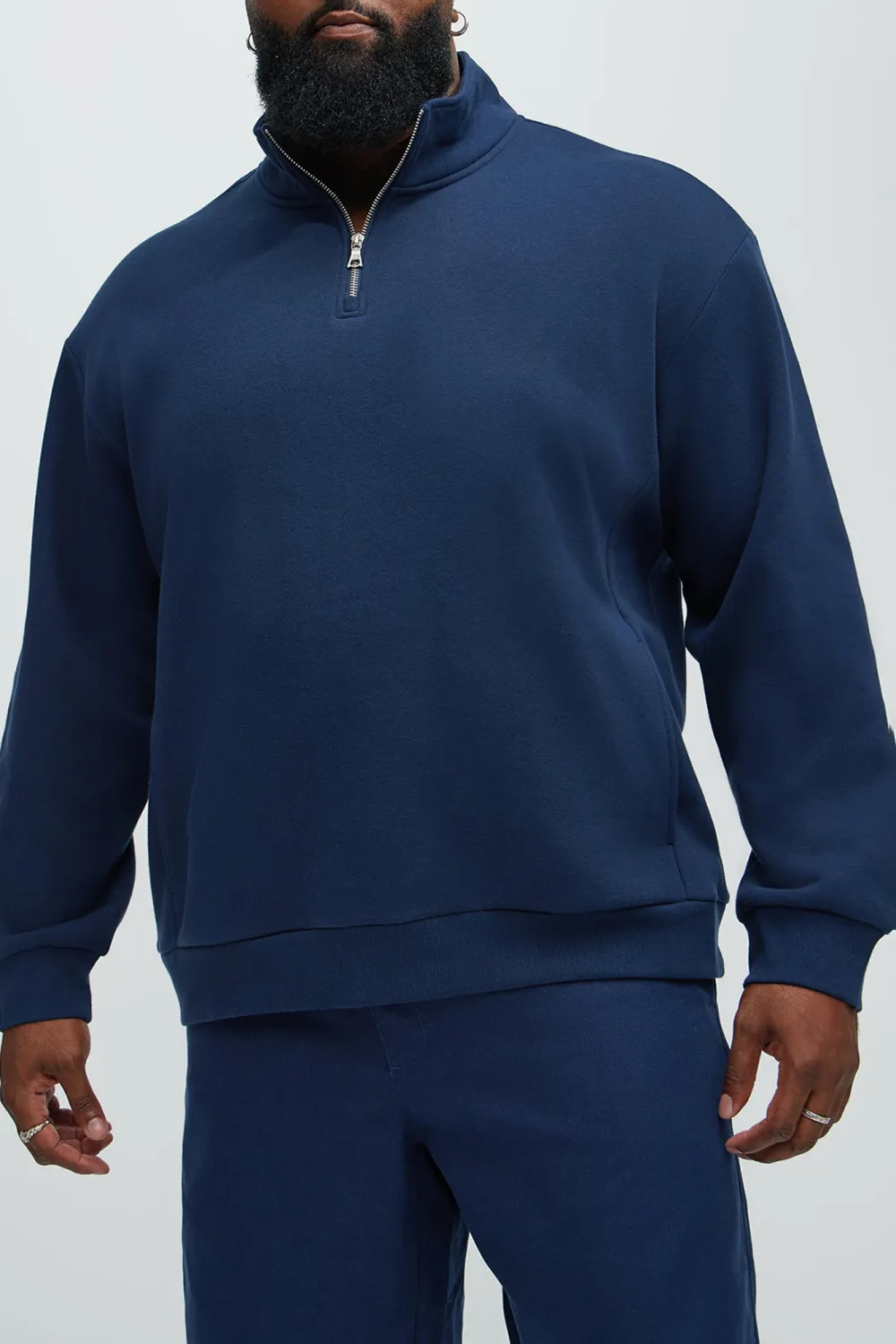 Quarter Zip Collar Sweatshirt