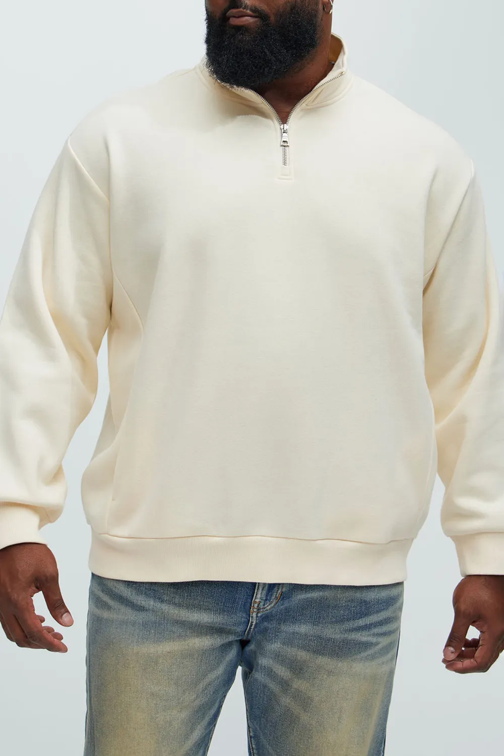 Quarter Zip Collar Sweatshirt