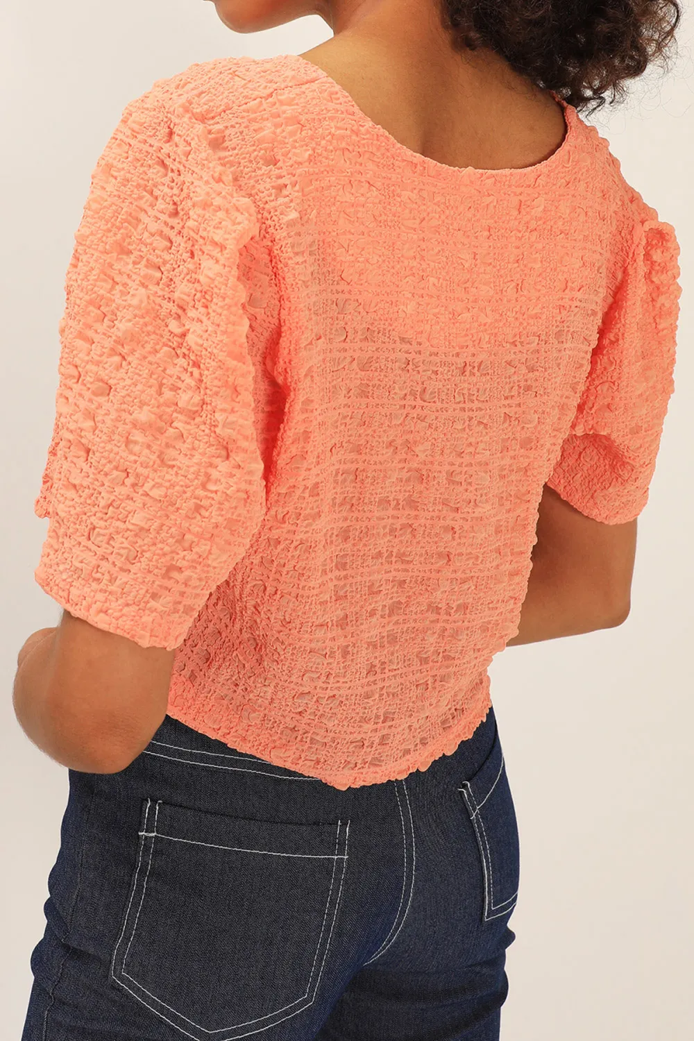 Hazel Textured Crop Top