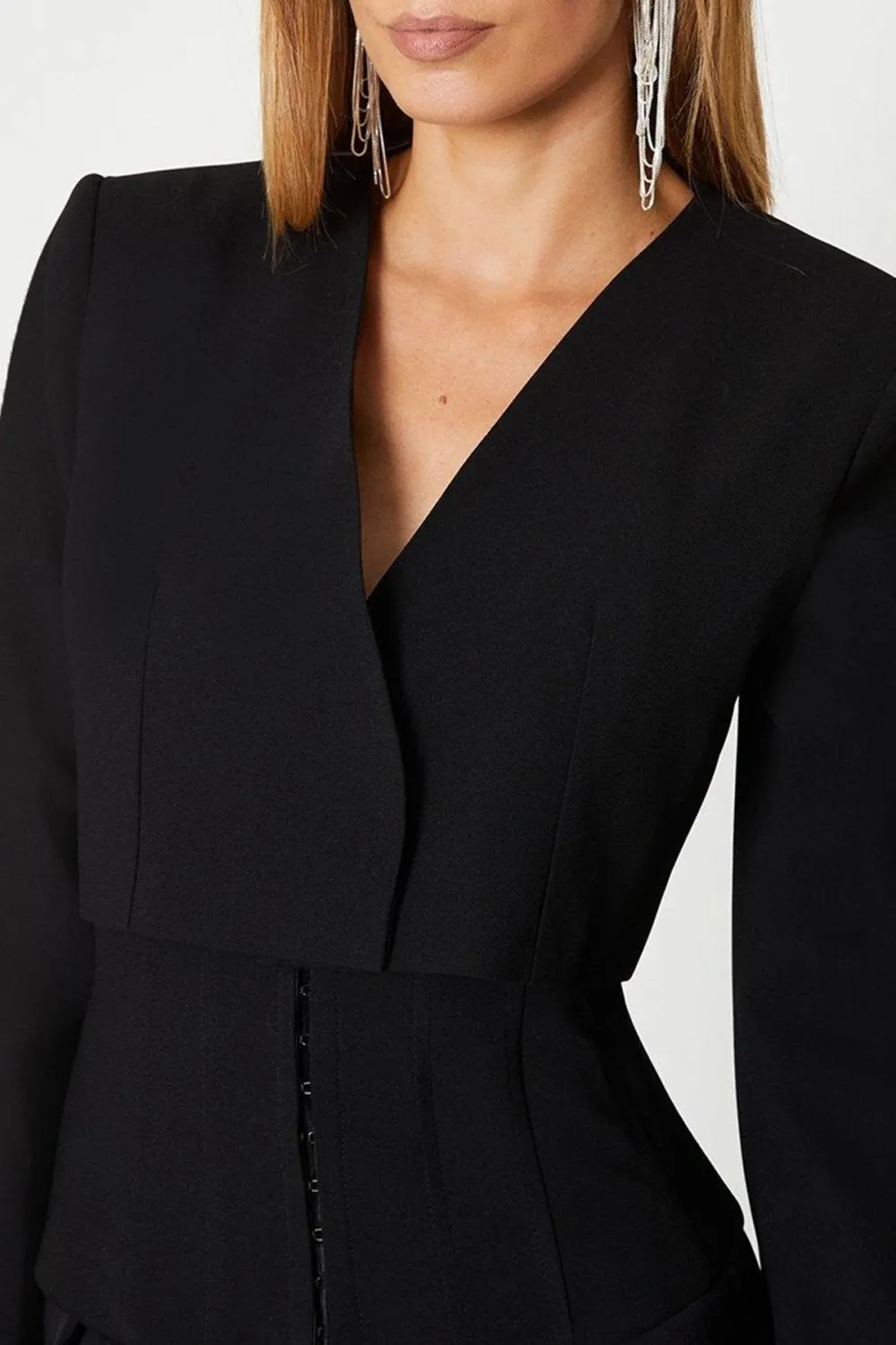 Premium Tailored Corset Peplum Blazer