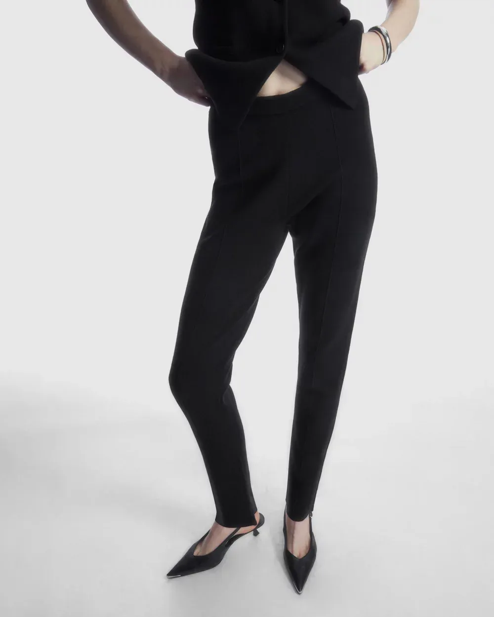 Slim-Fit Knitted Pants