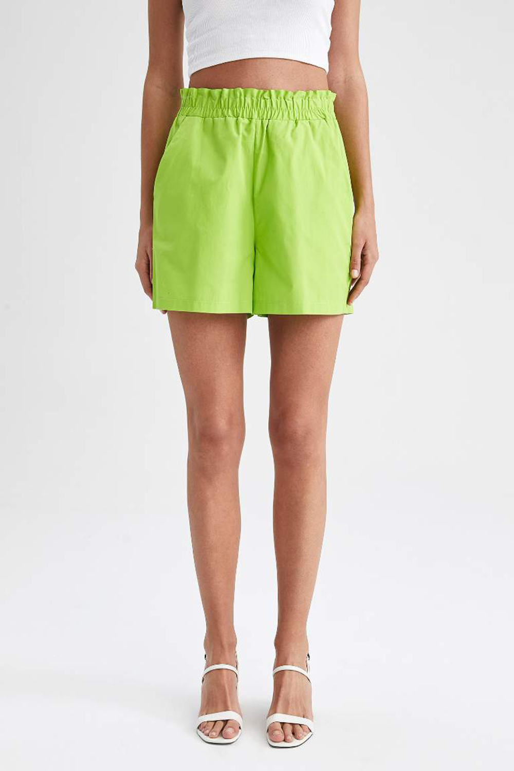 Paperbag Fit Mini Shorts