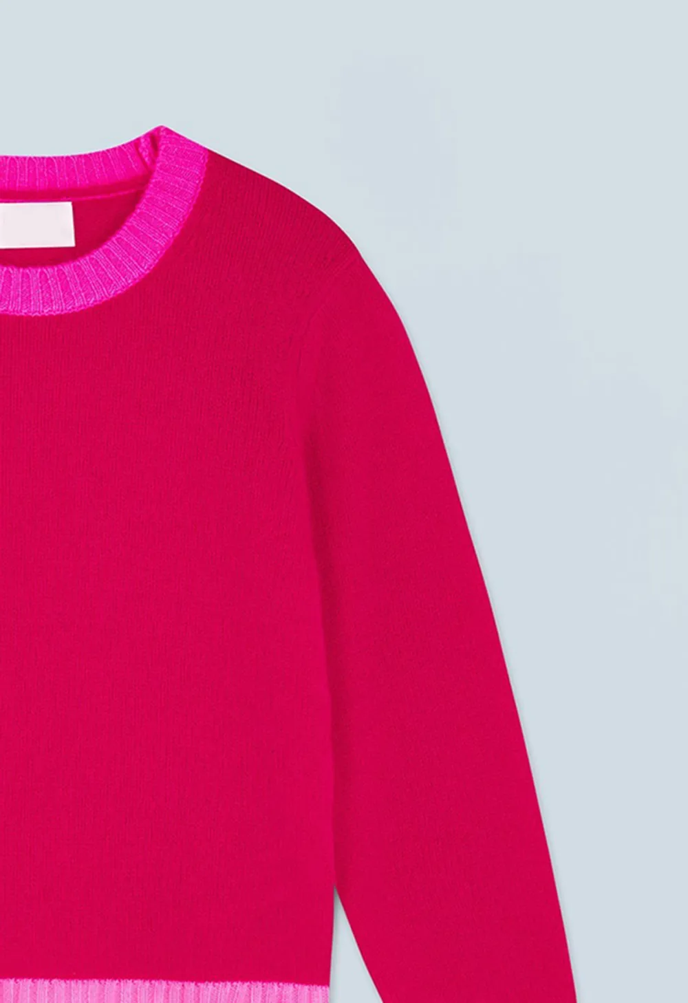 Crewneck Sweater With Contrasting Neckline