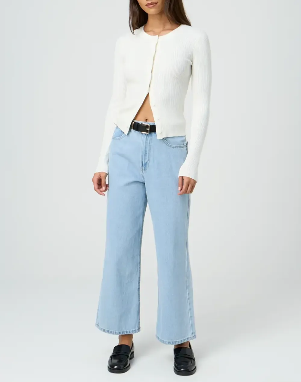 Wide Leg Cropped Jean