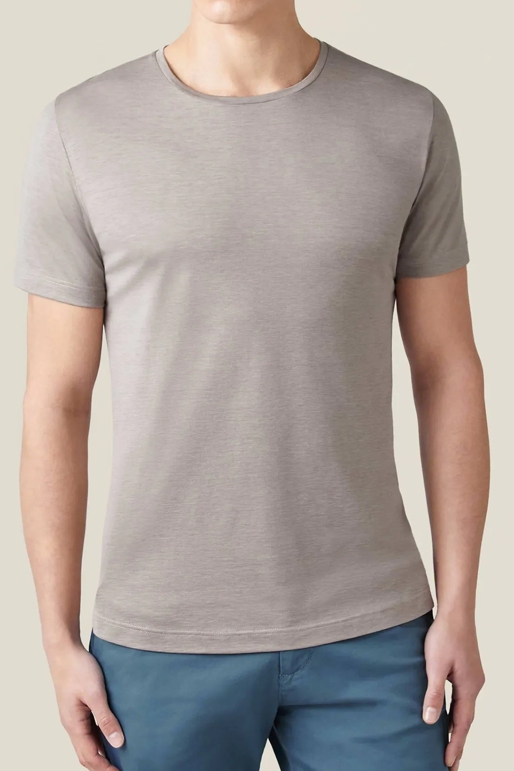 English-Concealed Double-Stitched Seams T-Shirt