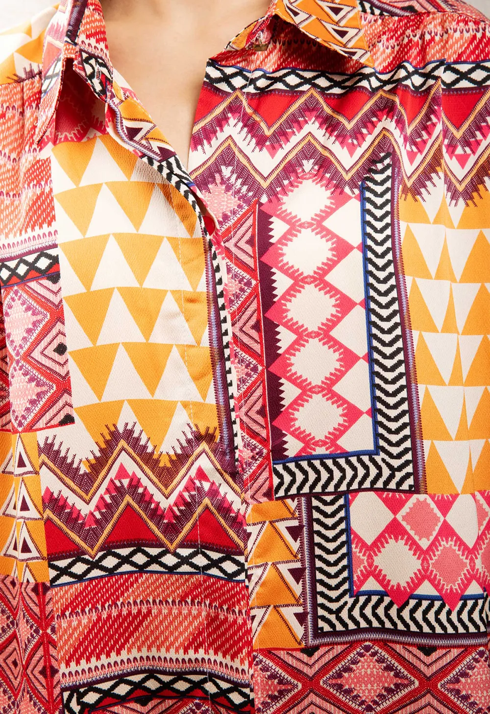 Pattern-Print Oversized Dress