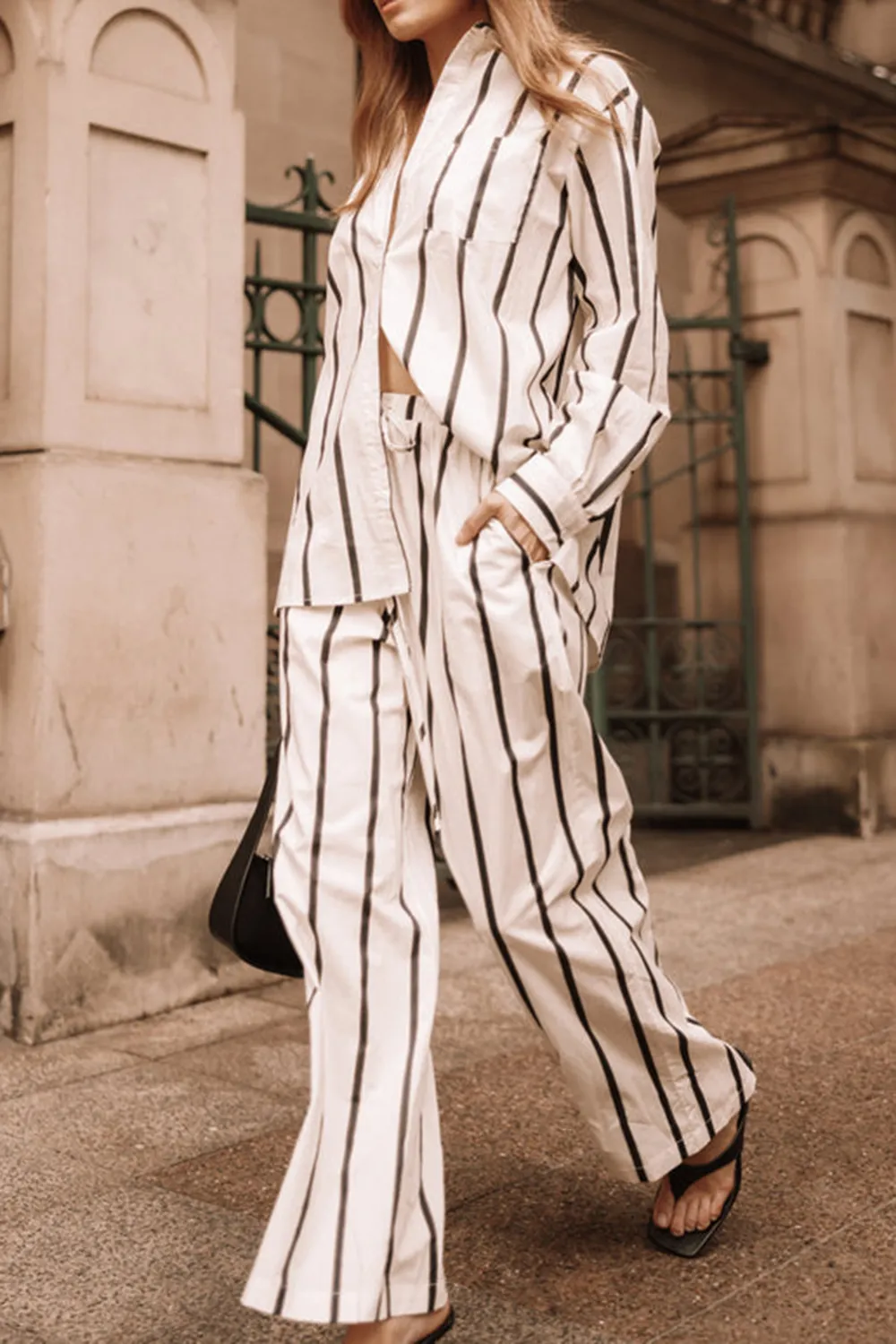 SILVIA PANT - CREAM STRIPE