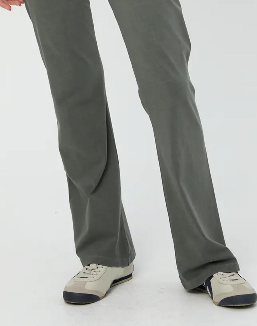 Cotton Foldover Flare Pant