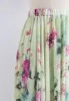 FLORAL AND FRILL MAXI SKIRT