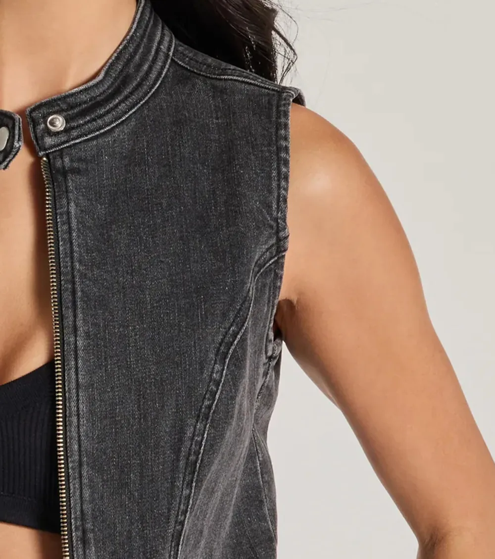 Ride All Day Moto Denim Vest