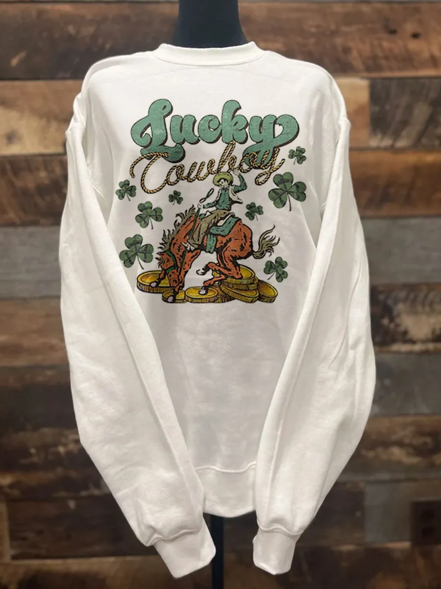 St. Patrick's Day Lucky Cowboy Sweatshirt