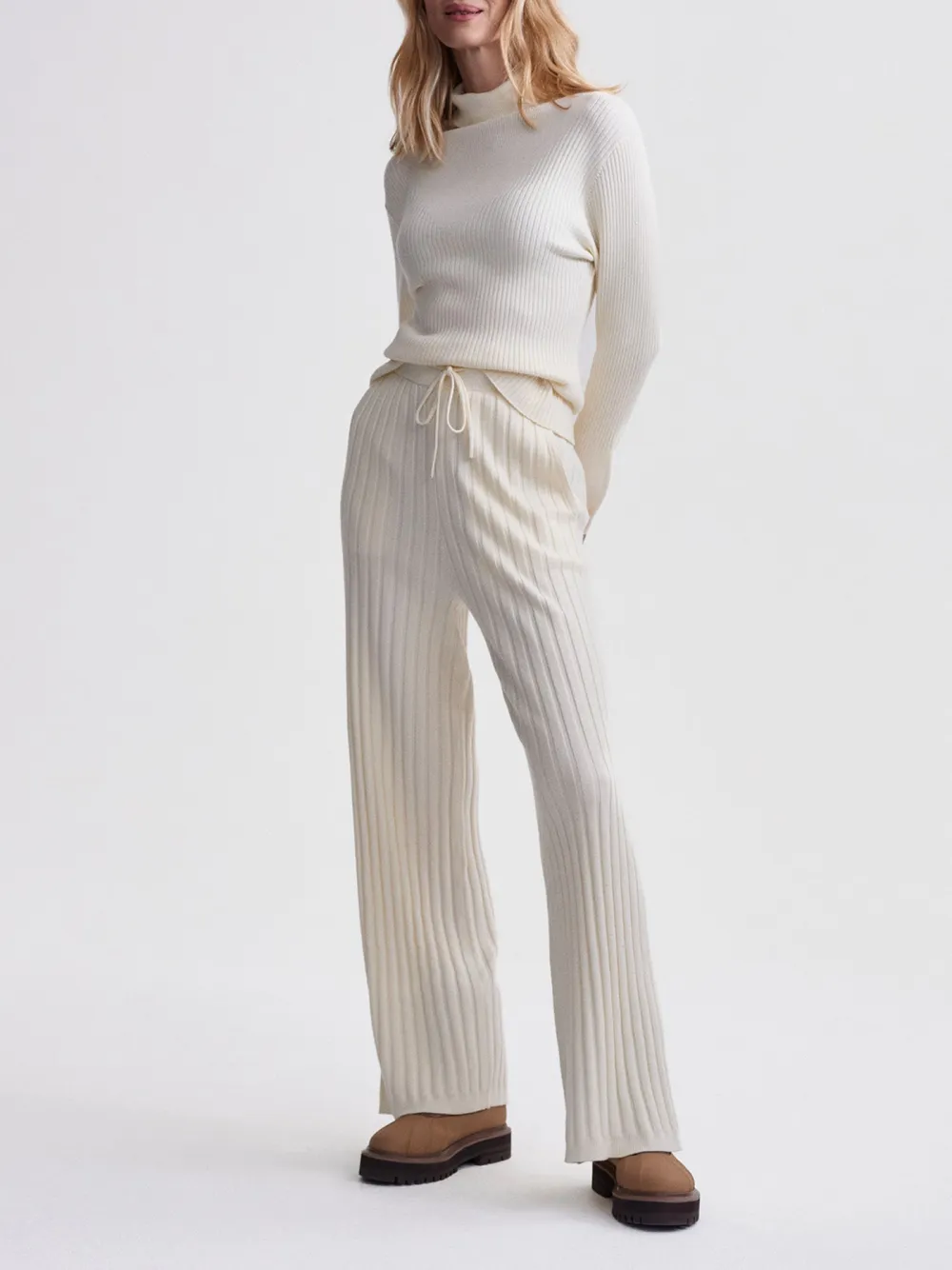 Simeon Wide Rib Knit Trouser