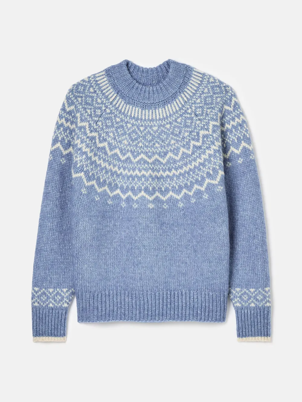 Charlotte Cream Crew Neck Fairisle Pattern Jumper