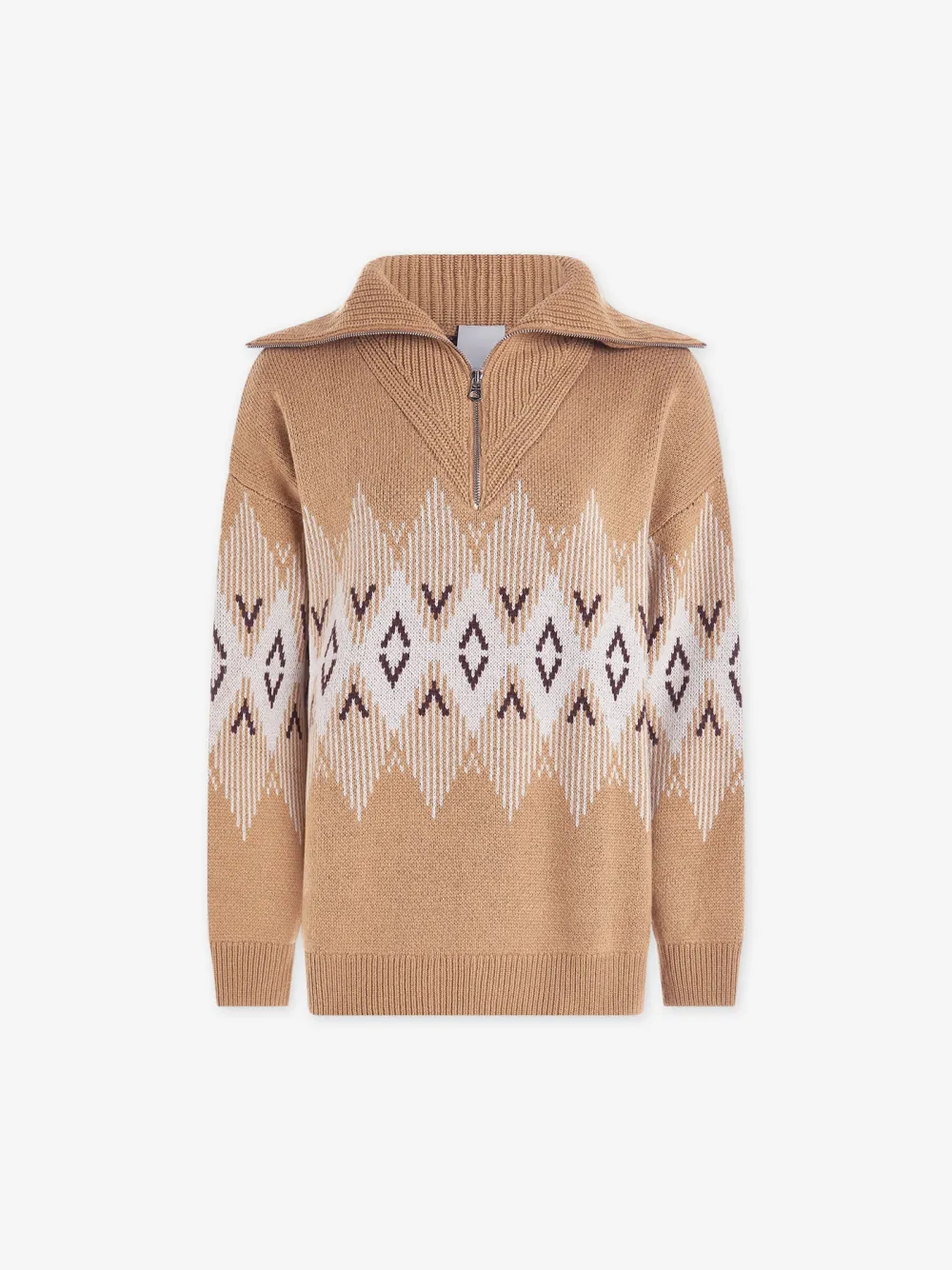 Heidi Jacquard Half-Zip Sweater