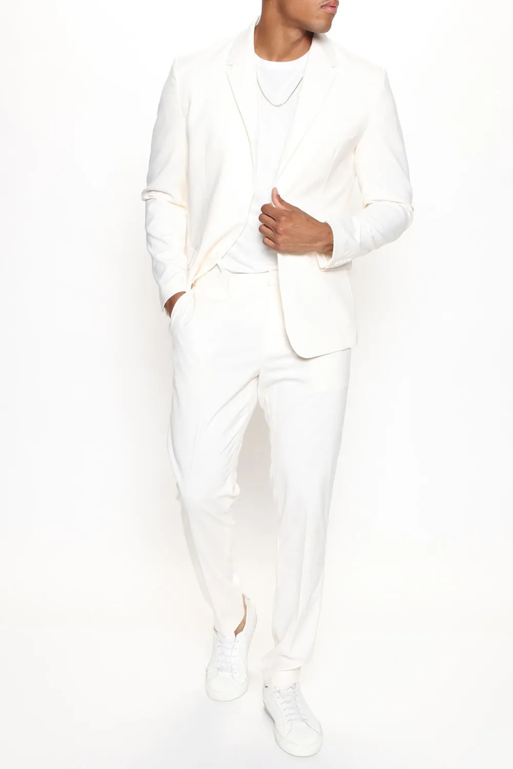 100% Polyester Lining Trouser - Off White