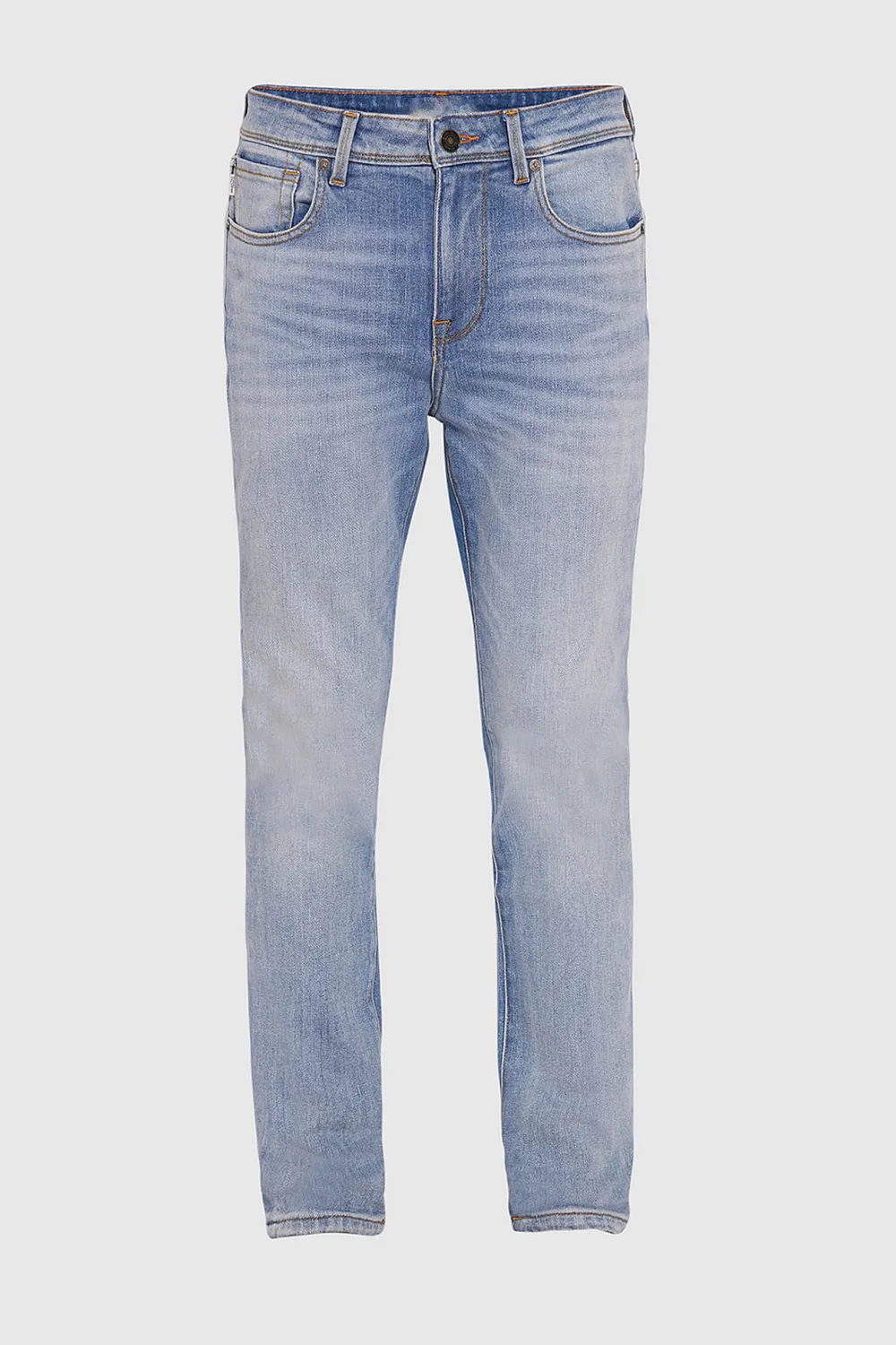 Light Blue Mid Rise Slim Fit Jeans