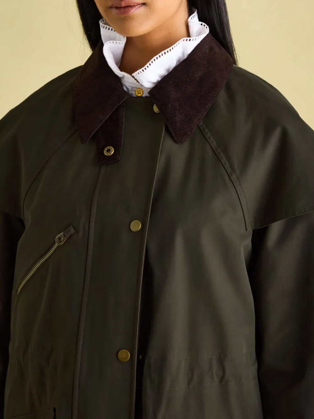 Highbridge Khaki Green Waterproof Longline Coat