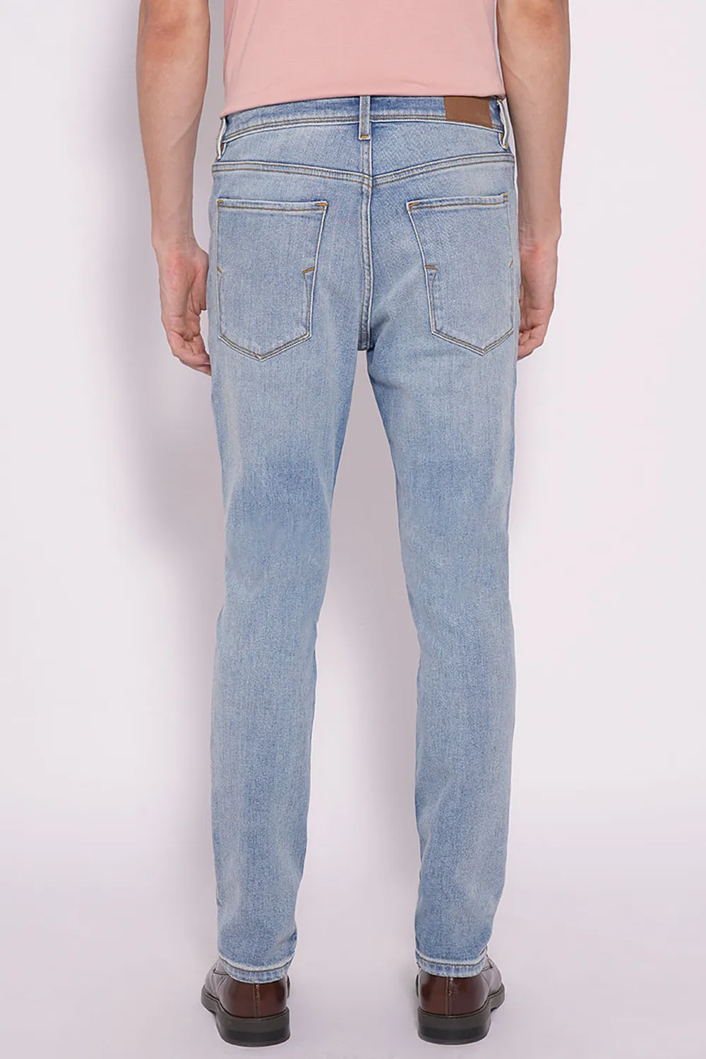 Light Blue Mid Rise Slim Fit Jeans