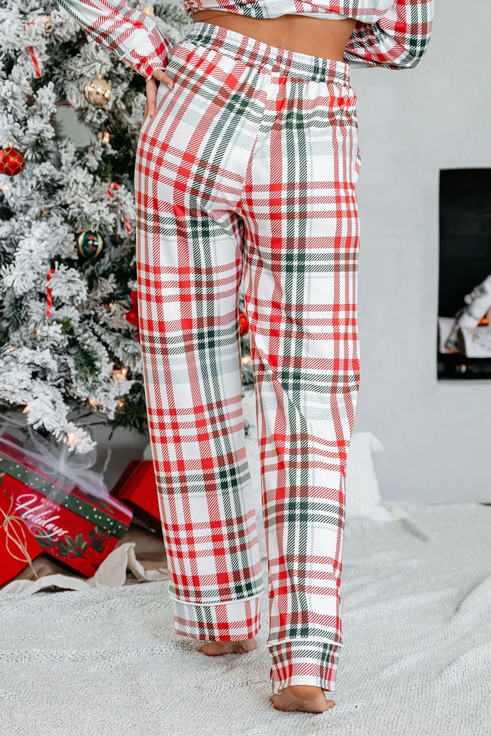 Buttery Soft Red and Green Plaid Pajama Set