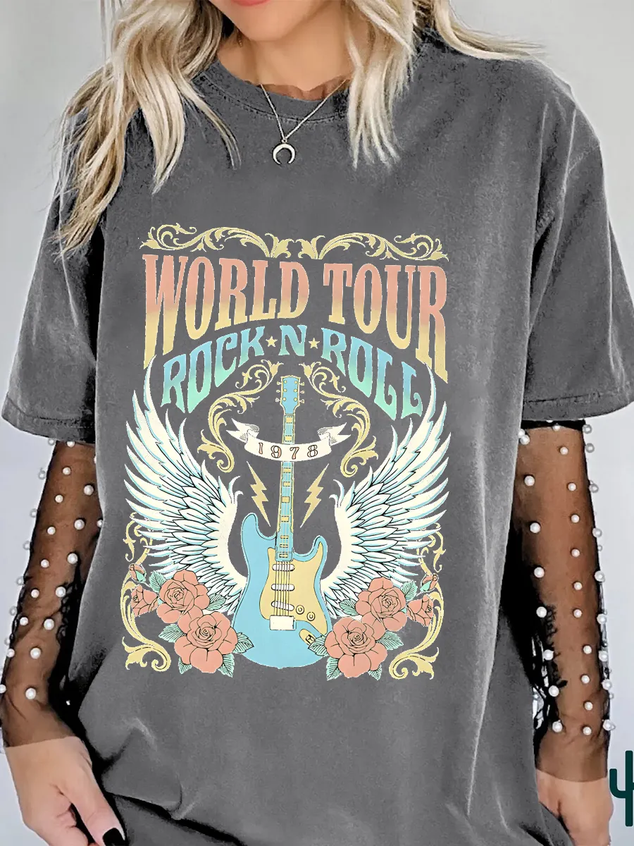 World Tour N Roll Black Tee
