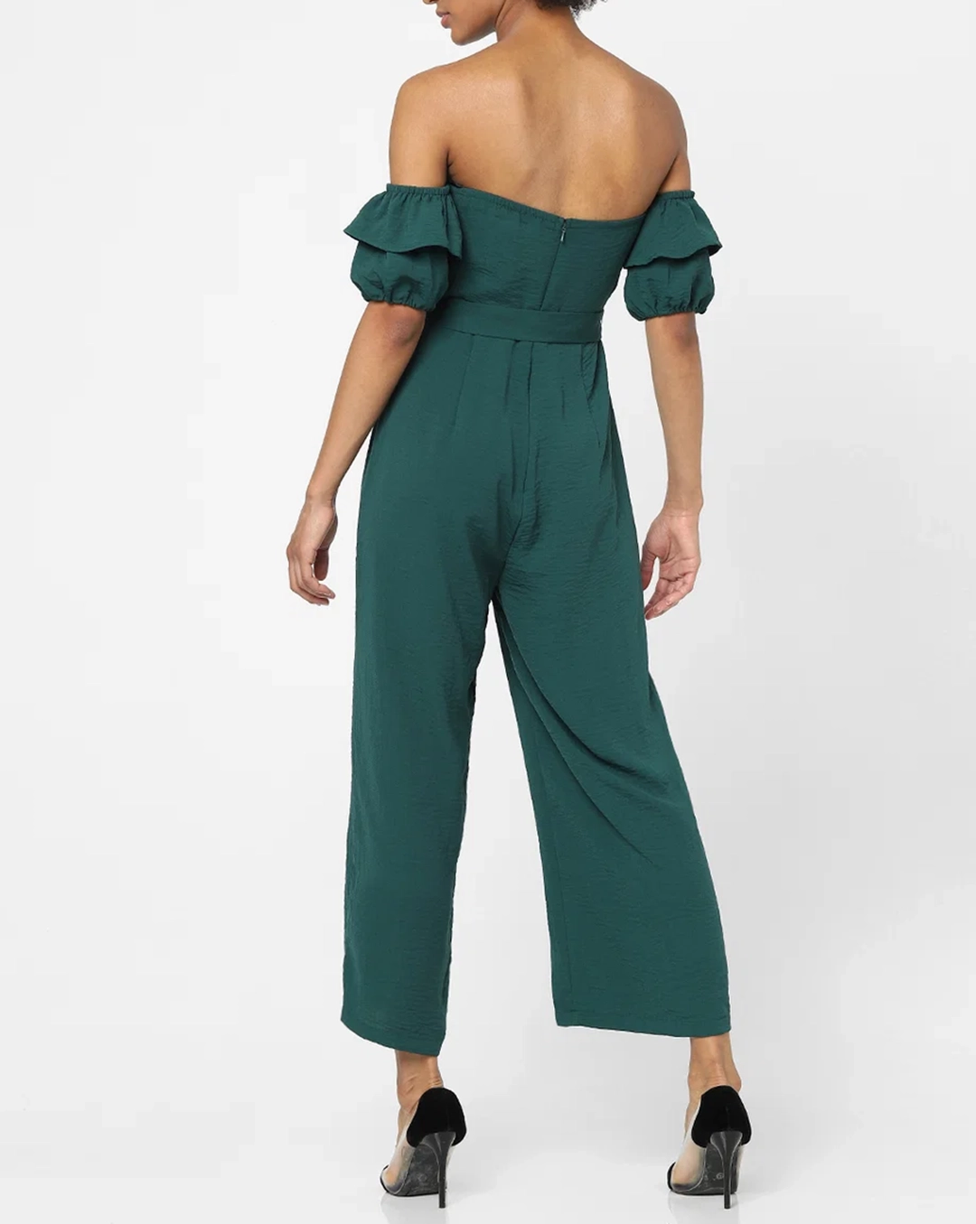 Green Off-shoulder Jumpsuit