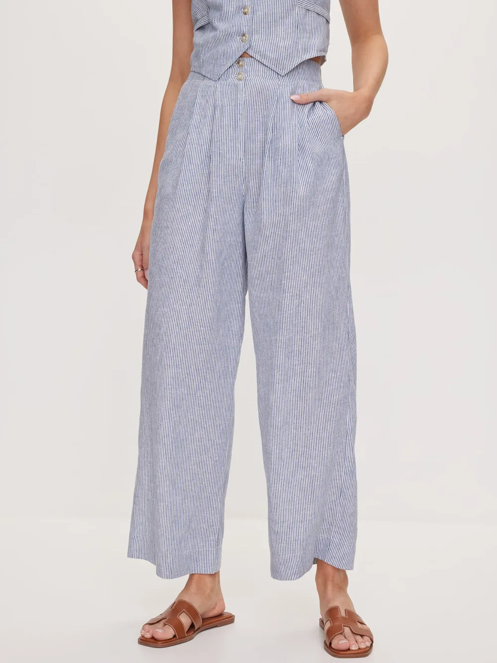 Luna Stripe Linen Blend Pant