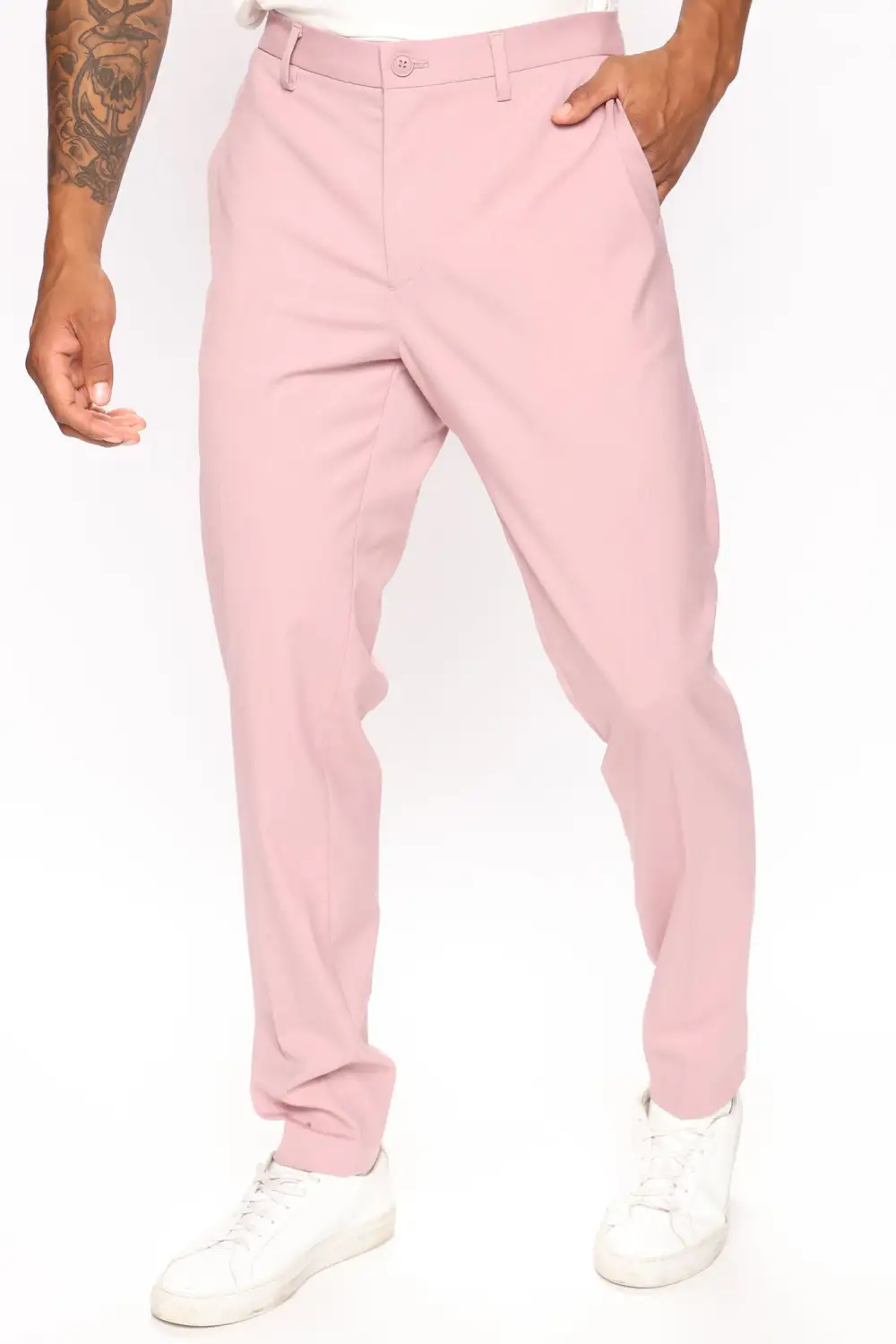 The Button Closure Slim Trouser