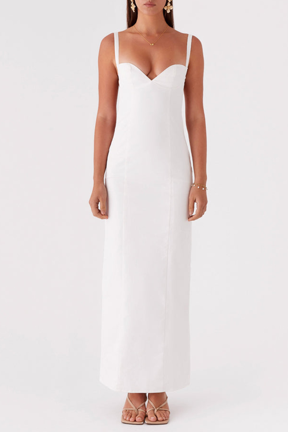 Naomi Backless Maxi Dress - Off White