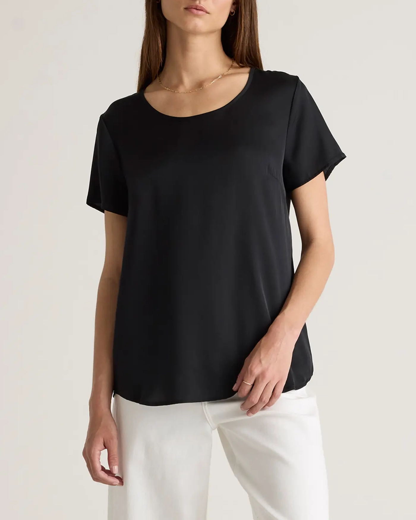 Washable Stretch Silk Tee