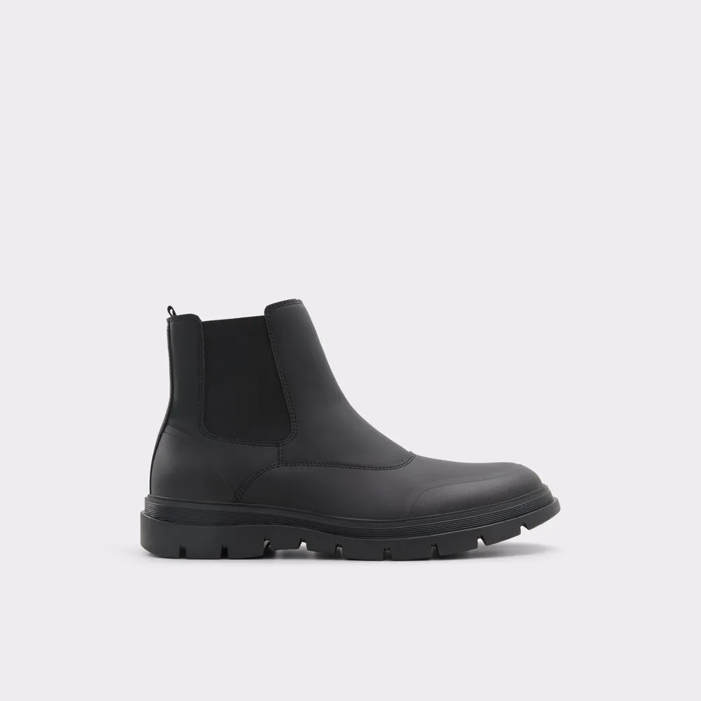 Black Classic Chelsea Slip-On Boots for Men