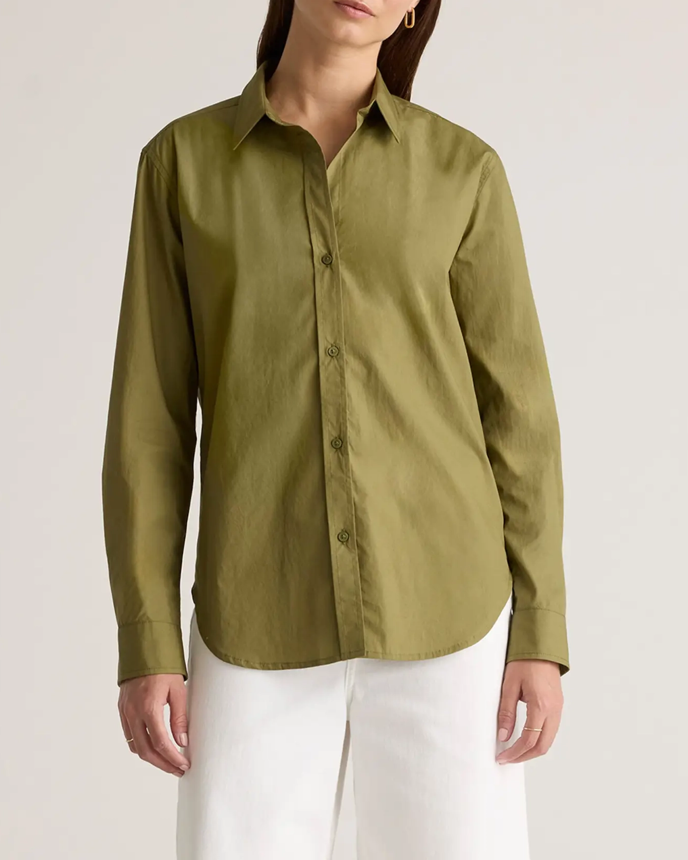 Cotton Poplin Long Sleeve Shirt