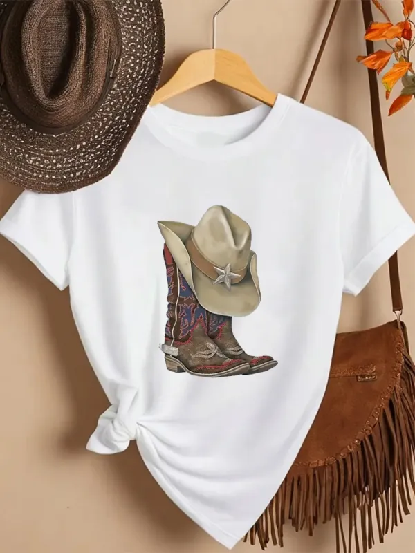 Western Cowboy Boots Country T-Shirt