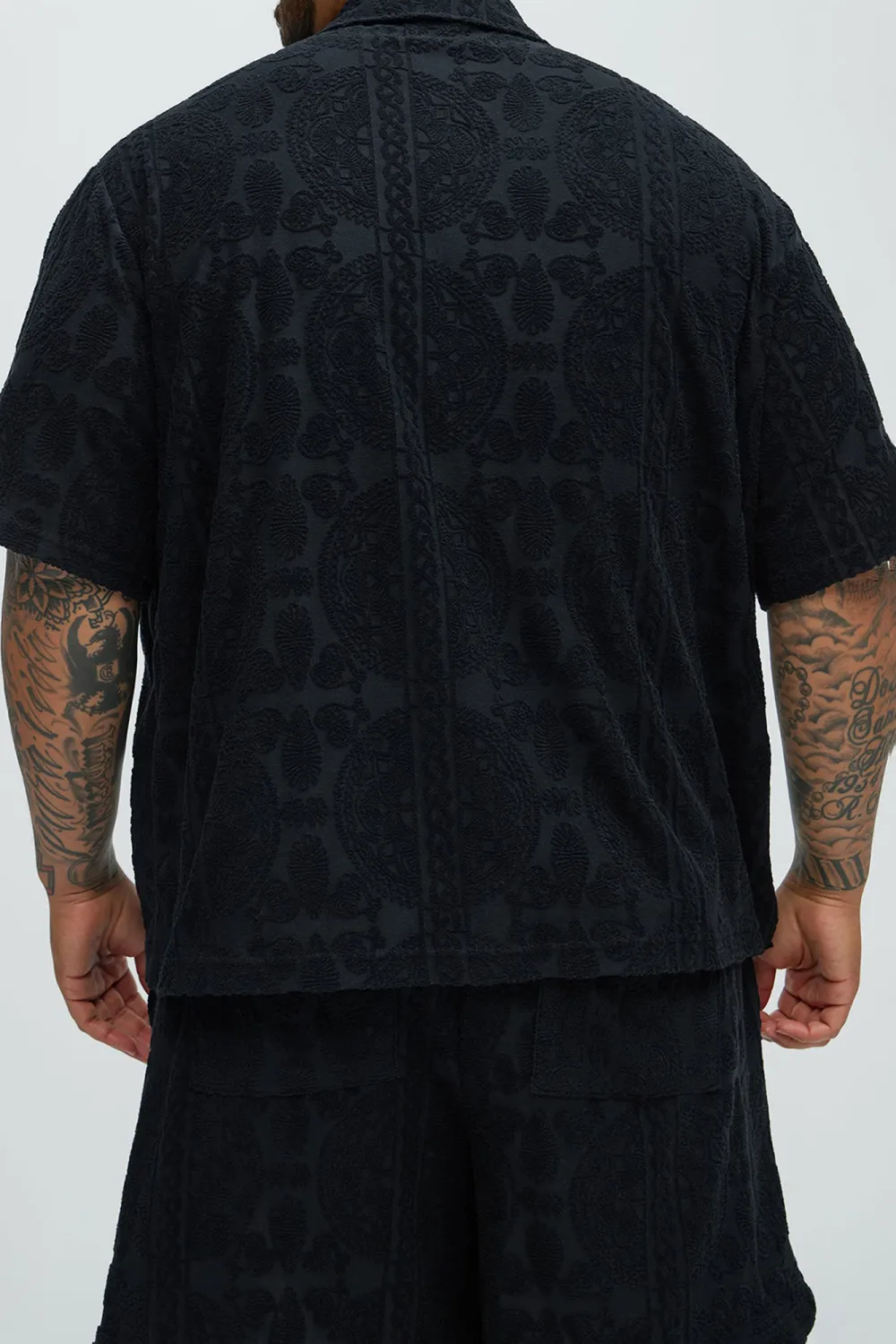 Link Textured Shirt - Black