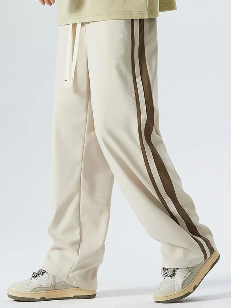 Vintage Side Stripe Loose Fit Straight Leg Pants