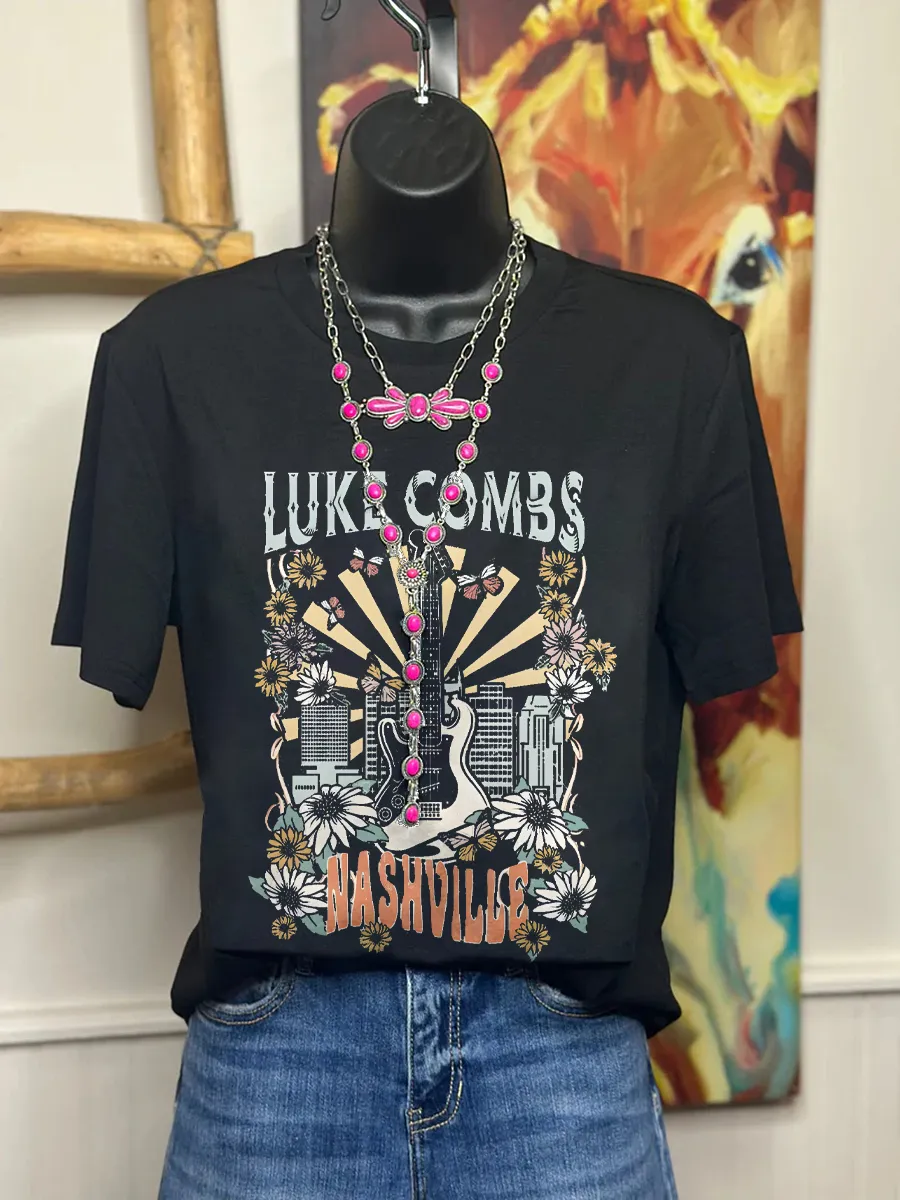 Luke Combs Guitar Retro T-shirt