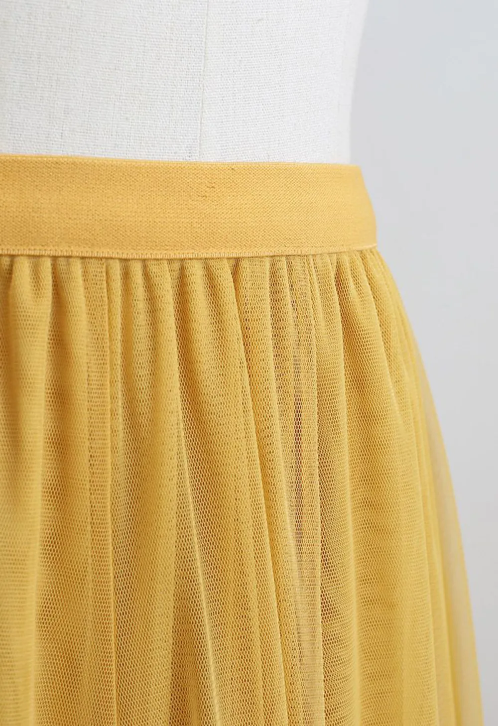 MY SECRET GARDEN TULLE MAXI SKIRT IN YELLOW