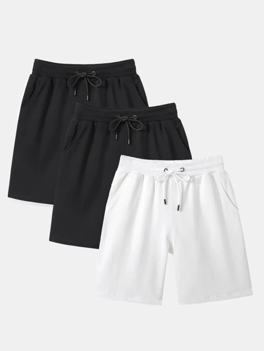 3 Pieces Mid Length Shorts