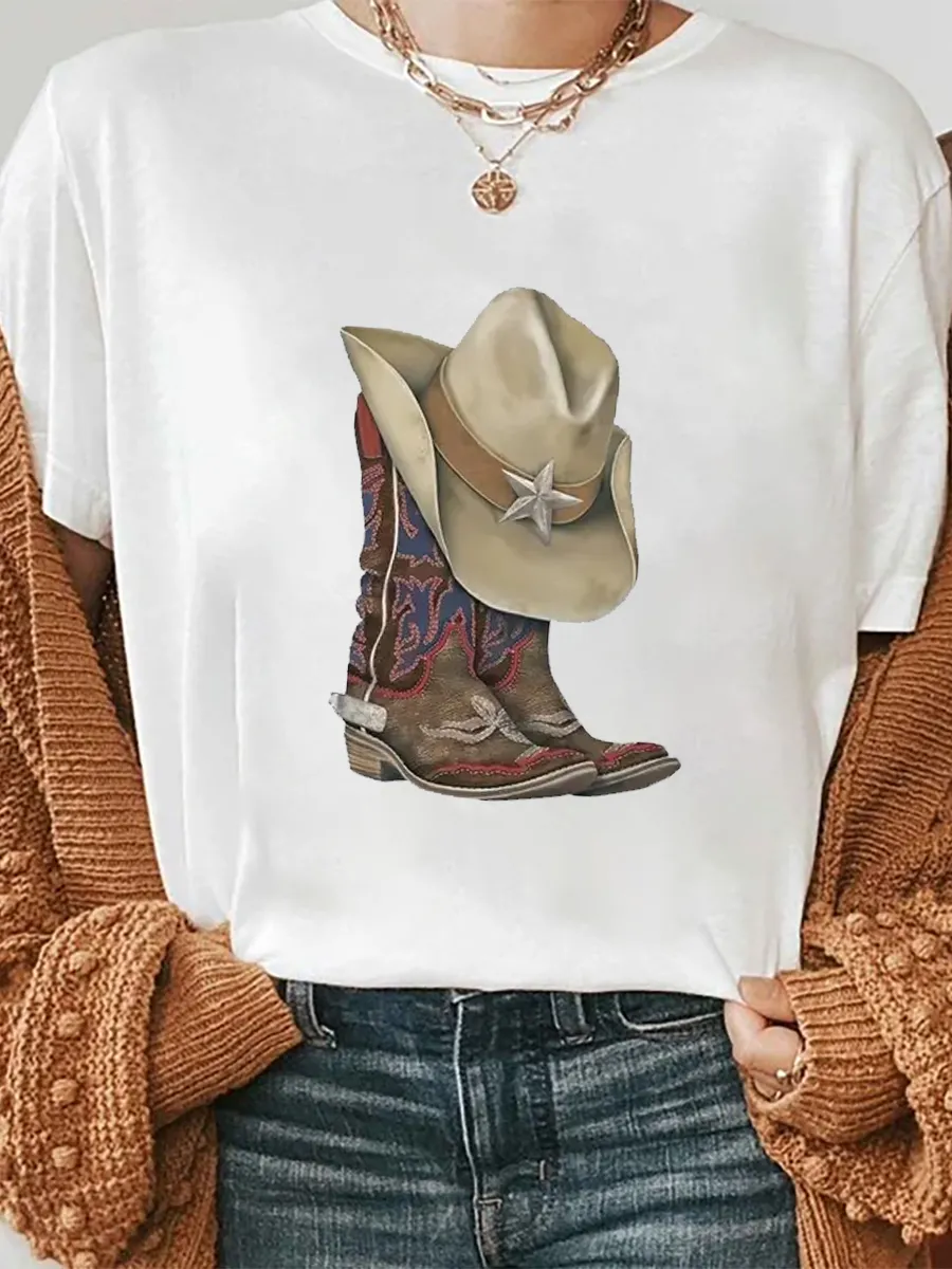 Western Cowboy Boots Country T-Shirt