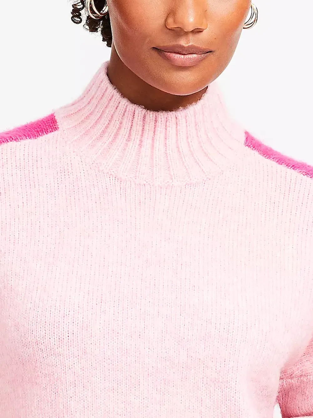 Colorblock Modern Turtleneck Sweater